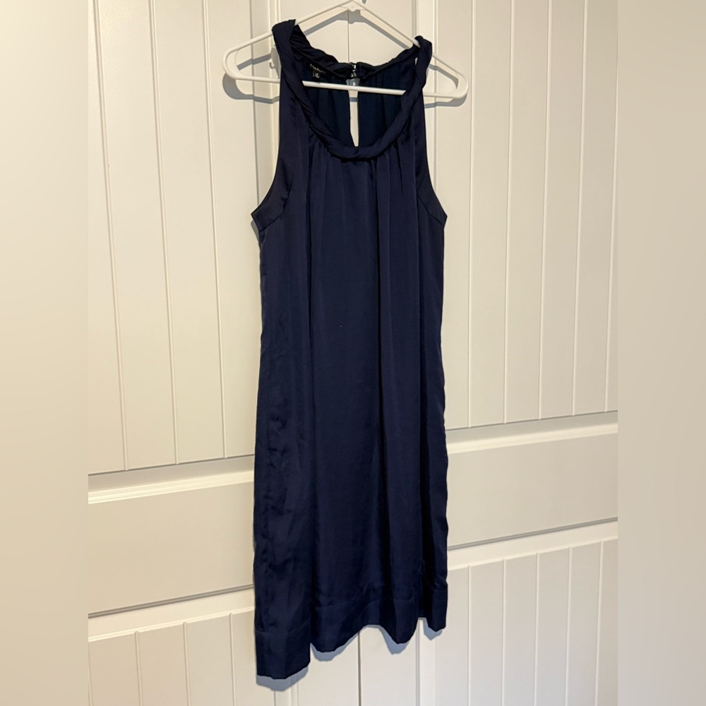 Talbots Elegant Navy Midi Dress